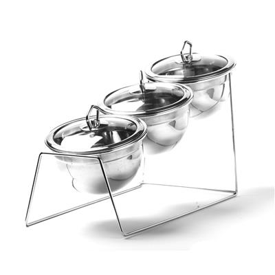 Chrome Stand (For 3 Stainless Steel Bowls)
