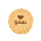 Love Gelato design Wafer discs 1 x 1000