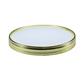1Ltr White Card Lid Gold Rim Double Coated x 400